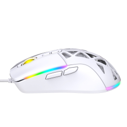 Warp WRP-O12800-W 12800 Dpi Wide RGB Özel ABS Doku Reflex Örgü Kablolu Beyaz Gaming Mouse - 4