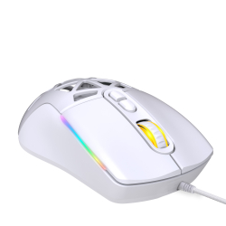 Warp WRP-O12800-W 12800 Dpi Wide RGB Özel ABS Doku Reflex Örgü Kablolu Beyaz Gaming Mouse - 5