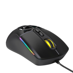 Warp WRP-O12800-B 12800 Dpi Wide RGB Özel ABS Doku Reflex Örgü Kablolu Siyah Gaming Mouse - 5